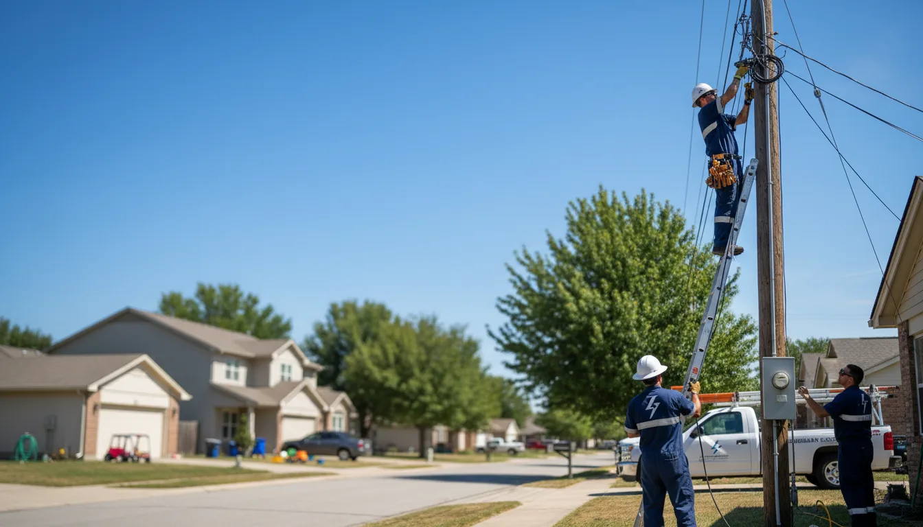 Residential electrician providing installation services in Bowler, WI